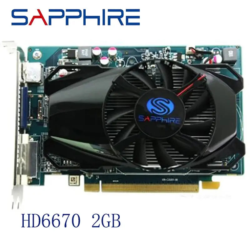 SAPPHIRE HD6670 2GB For AMD Video Card GPU Radeon HD 6670 GDDR3 128bit Graphics Cards PC Computer Game For Video Cards HDMI VGA Dropshipman