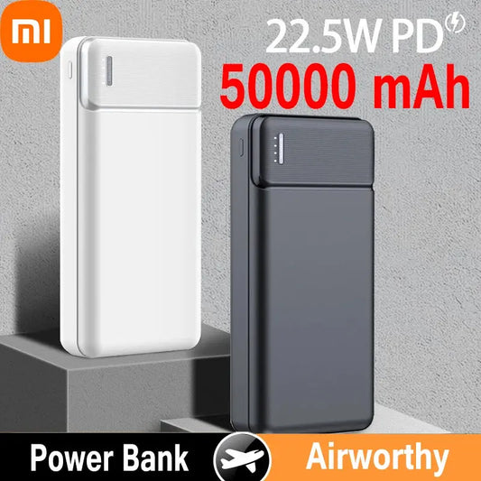 Xiaomi 50000mAh Power Bank Portable Charger External Battery PoverBank High Capacity Fast Charging Powerbank For iPhone Samsung Dropshipman