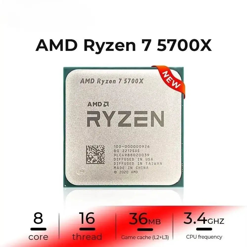 AMD Ryzen 7 5700X R7 5700X 4.6GHz 8 Core 16 Thread 65W CPU Processor 7NM L3 = 32M Socket AM4 Gaming Processor but without cooler Dropshipman