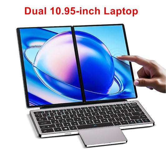 Topton 2 Screen Laptop Intel i3 1215U N100 Dual 10.95inch IPS Touch Screen Windows 11 Office Computer Tablet PC Notebook WiFi6 Dropshipman