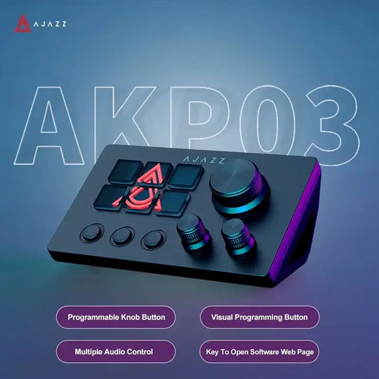 Ajazz AKP03E Programmable Macro Keyboard Multifunctional Console Panel Assistente Custom Button Mini Keyboard For PC Laptop Dropshipman