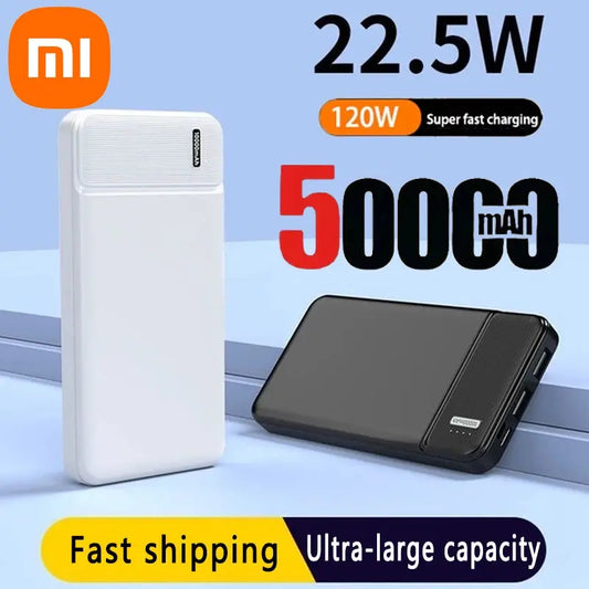 Xiaomi 50000mAh Power Bank Portable Charger External Battery PoverBank High Capacity Fast Charging Powerbank For iPhone Samsung Dropshipman
