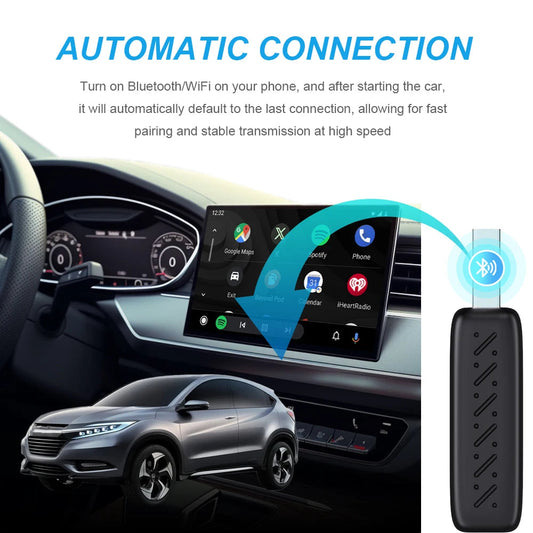 2in1 Wireless Carplay&Android Auto Box 2in1 Wired to Wireless Dongle Automatic Connect Adapter Bluetooth Plug&Play Mini Box Dropshipman
