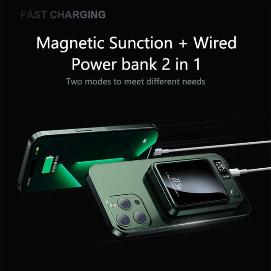 Magnetic Wireless Power Bank 50000mAh 22.5W Fast Charging External Battery Charger for Huawei Samsung iPhone 12 PD 20W Powerbank Dropshipman