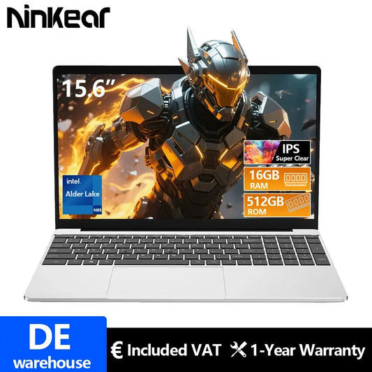 Ninkear N15 Air laptop Intel N95 15.6 Inch FHD IPS 16GB DDR4 512GB SSD Backlit Keyboard Fingerprint unlock Windows 11 Notebook Dropshipman