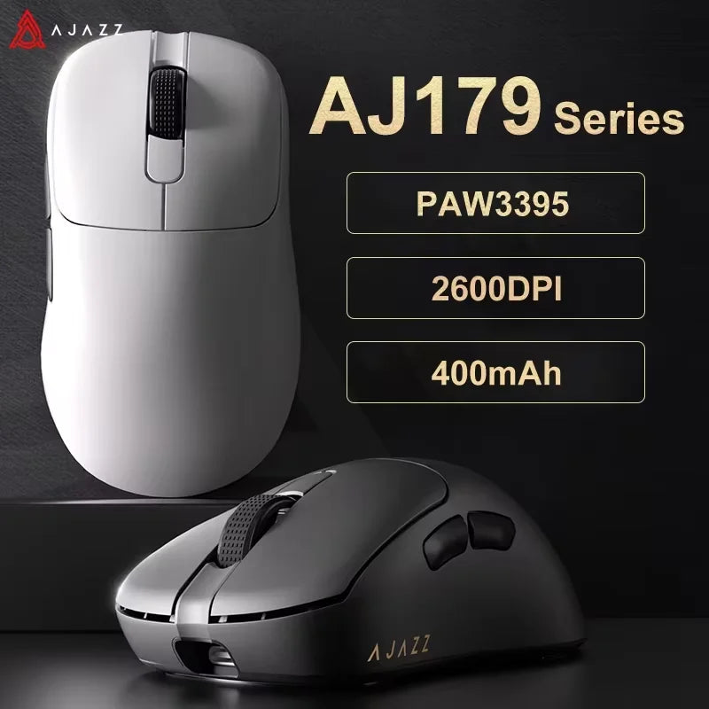 AJAZZ AJ179 PRO PAW3395 Lightweight Wired Wireless Mouse with Magnetic Charging Base Ergonomic Macro Gaming Mouse for PC Laptop Dropshipman