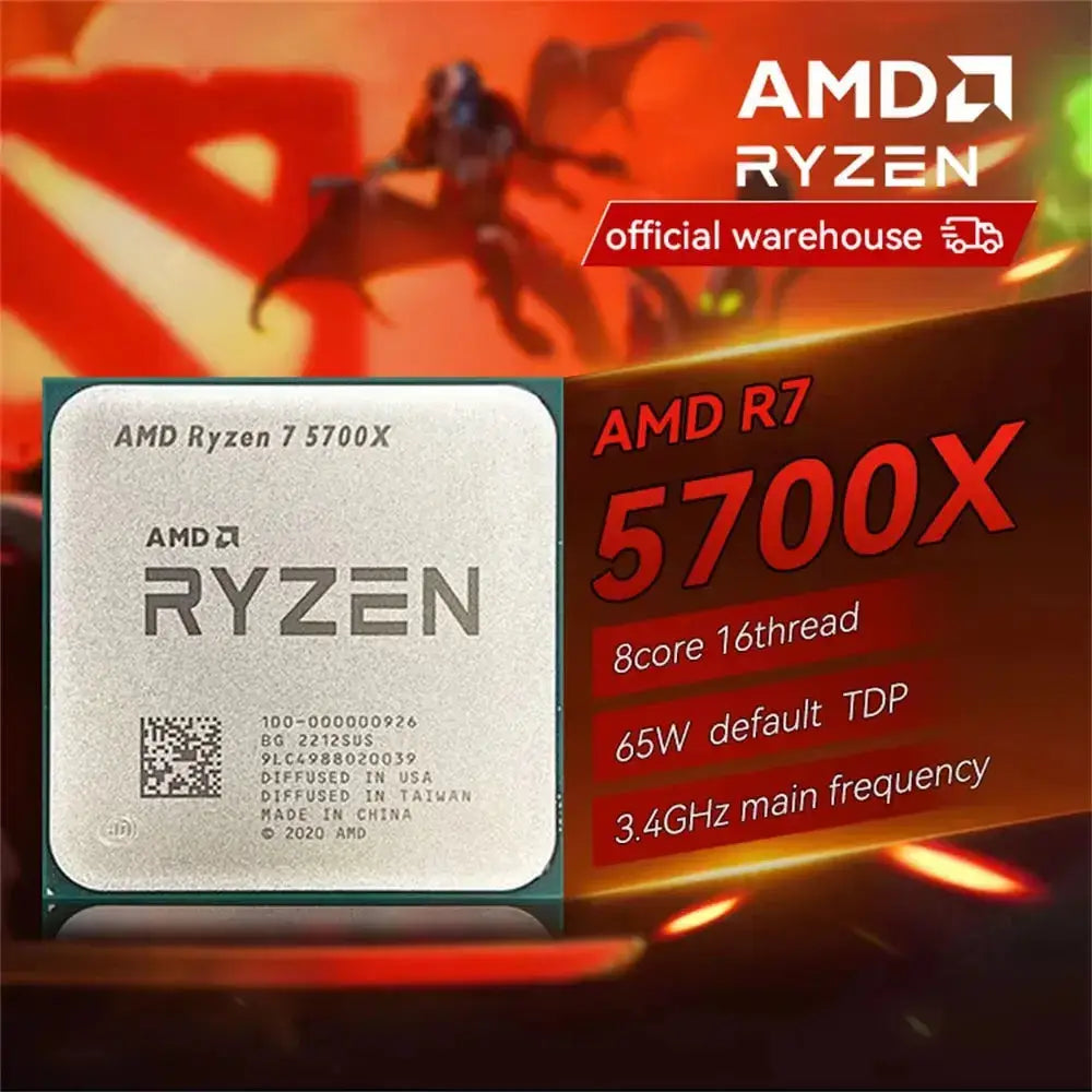 AMD Ryzen 7 5700X R7 5700X 4.6GHz 8 Core 16 Thread 65W CPU Processor 7NM L3 = 32M Socket AM4 Gaming Processor but without cooler Dropshipman