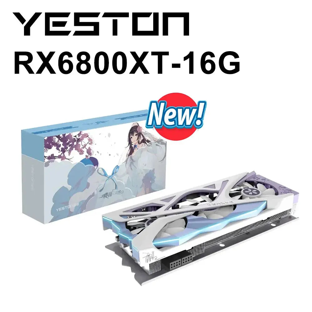 YESTON New RX6800XT RX 6600 RX 6650 XT RX 6750 XT RX 6500 XT Graphic Card GDDR6 Game Video Card RGB Computer Desktop GPU Dropshipman