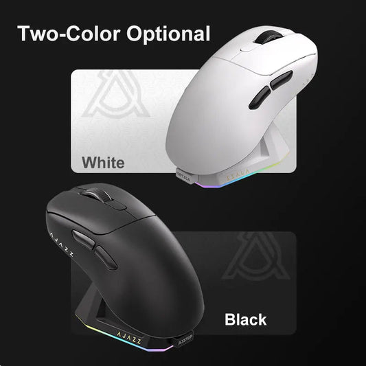 AJAZZ AJ179 PRO PAW3395 Lightweight Wired Wireless Mouse with Magnetic Charging Base Ergonomic Macro Gaming Mouse for PC Laptop Dropshipman