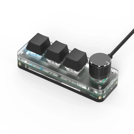 Macropad Macro Programming Keyboard RGB Mini Hot Swap Gaming Custom Knob Keypads Red Switch 3 Keys Knob For Photoshop Multimedia Dropshipman