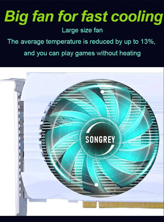 SONGREY RX 580 590 GME GTX 1660 Super 1660 Ti 1050 Ti Gaming Graphics Card 8/6/4GB GDDR5/6 GPU for PC Desktop Computer Dropshipman