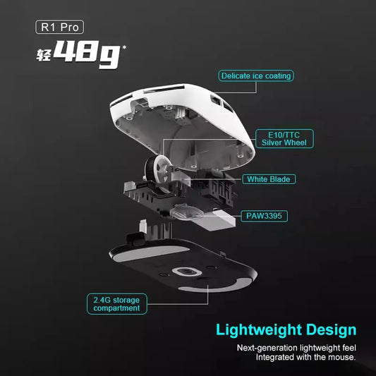 ATK VXE R1 Pro MAX Dragonfly R1 E-sports Gaming Mouse Rechargeable PAW3395 Lightweight Ergonomic 2.4G Wireless Mouse Dropshipman