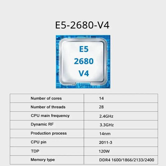 SOYO X99 DDR4 Red Game Motherboard Set with E5 2680 V4 LGA2011-3 2680v4 CPU 16GB(8GB*2) 2133MHz DDR4 REG ECC RAM Memory KIT Dropshipman