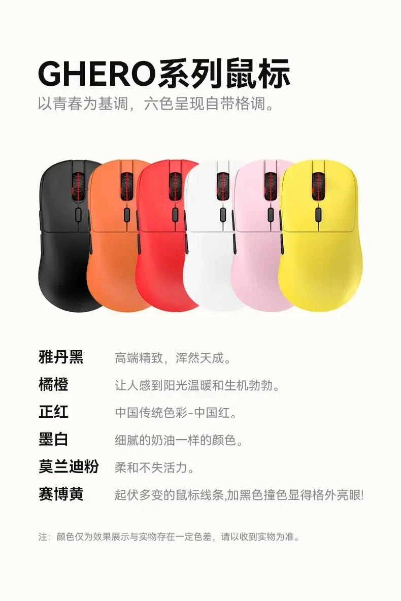 Incott Ghero Pro Gaming Mouse G24/G23 Wireless Mouse 3 mode 2.4G Bluetooth Lightweight PAW3395 Mice customize G24 pro Mouse Gift Dropshipman
