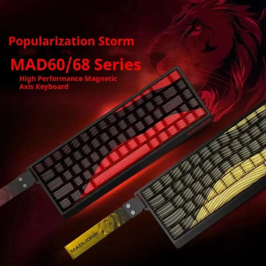 MADLIONS MAD 60/68HE Magnetic Switch Keyboard Wired Gaming Keyboard Hot Swap Rapid Trigger Custom Keyboard PC Gamer Accessories Dropshipman