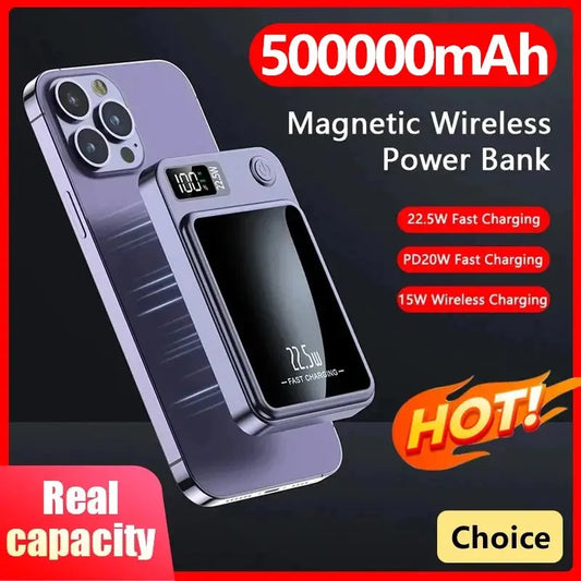 Magnetic Wireless Power Bank 50000mAh 22.5W Fast Charging External Battery Charger for Huawei Samsung iPhone 12 PD 20W Powerbank Dropshipman