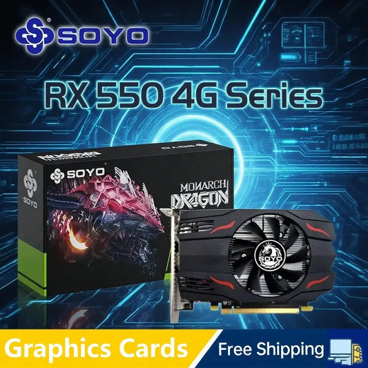 SOYO AMD GPU Radeon RX 550 4G GPU RX 560 GDDR5 Dropshipman