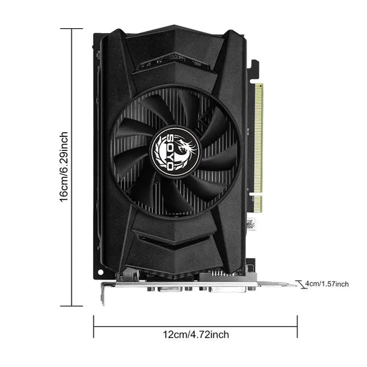 SOYO Graphics Cards R7 350 4G DDR5 128bit HDMI compatibility+DP+DVI For Desktop Gaming Computer Components GPU Video Card Dropshipman