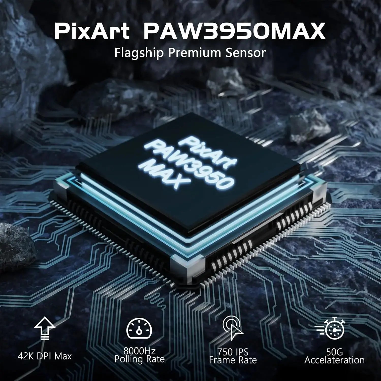 Attack Shark R6 Lightweight Wireless Gaming Mouse, PAW 3950Max Sensor Computer Mouse with Nordic 52480, 8KHz Polling Dropshipman