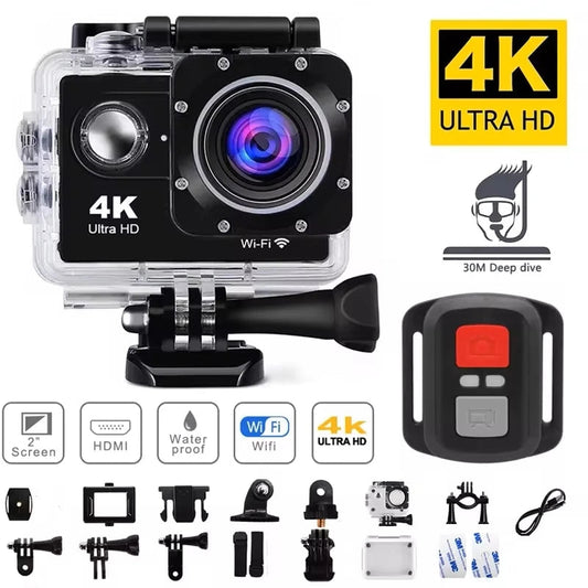 4K Action Camera 1080P/30FPS WiFi 2.0" 170D Underwater Waterproof Helmet Video Recording Camera Sports Cameras Outdoor Mini Cam Dropshipman