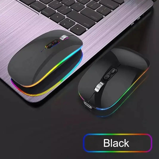 Dual Mode Bluetooth 2.4G Wireless Mouse One-Click Desktop Function Type-C Rechargeable Silent Backlight Mice for Laptop PC New Dropshipman