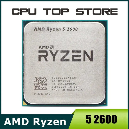 AMD Ryzen 5 R5 2600 3.4GHz 6-Core 12-Core CPU Processor Socket AM4 Dropshipman