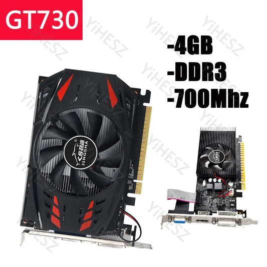 GT730 4GB Video Card 64Bit DDR3 With HDMI VGA DVI Port Nvidia Graphics Card PCIE X16 2.0 GT730 GPU Desktop Computer Dropshipman