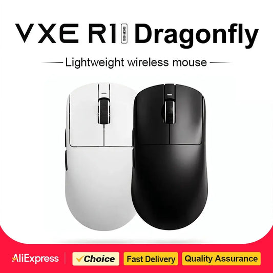 ATK VXE R1 Pro MAX Dragonfly R1 E-sports Gaming Mouse Rechargeable PAW3395 Lightweight Ergonomic 2.4G Wireless Mouse Dropshipman