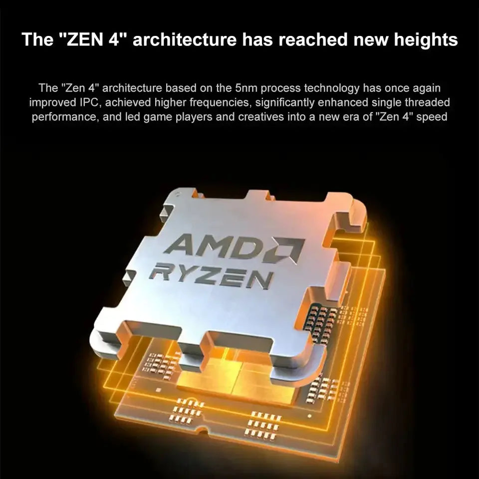 AMD RYZEN 7 7800X3D CPU Gaming Processor AMD R7 7800X3D 8-Core 16-Thread 5NM 96M Socket AM5 Without Fan Game Cache Hot No Fan Dropshipman