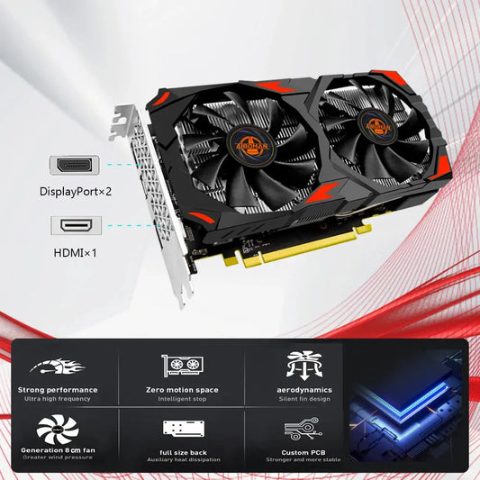 AMD RX590 8GB GDDR5 256Bit PCI-E 3.0 Gaming Graphics Card, 1580MHz GPU, HDMI DP, 215mm Desktop Video Card for PC Gaming Dropshipman