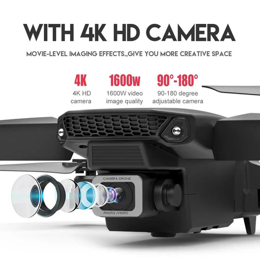 KDBFA 2024 New E88 Pro WIFI FPV Drone Wide Angle HD 4K 1080P Camera Height Hold RC Foldable Quadcopter Dron Helicopter Toys Gift Dropshipman