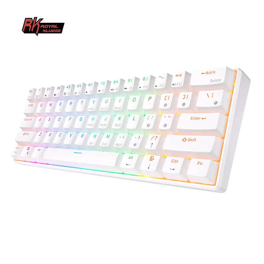 RK Royal Kludge RK61 2.4G Wireless Bluetooth Mechanical Keyboard Tri-mode 61 Keys RGB Backlit Mini Hot-swappable Gamer Keyboard Dropshipman