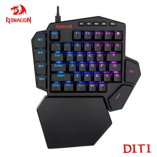 REDRAGON DITI K585 RGB 42 Key One-handed USB Mechanical Gaming Wired Keyboard Blue Switch 42 Keys Gamer for Computer PC Laptop Dropshipman