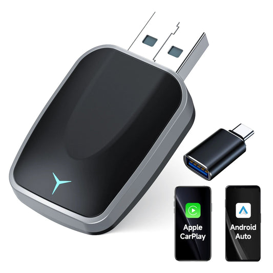 2-in-1 Wired to Wireless CarPlay Adapter & Android Auto Wireless Adapter Plug & Play Dropshipman