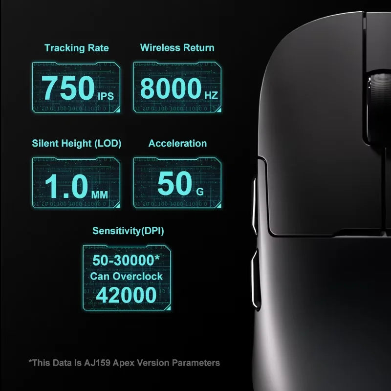 AJAZZ AJ159 APEX/AJ159PRO Wireless Gamer Mouse with RGB Magnetic Charging Base Lightweight  AJ159P Gaming Mouse for PC Laptop Dropshipman