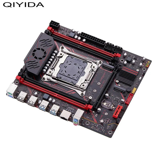 QIYIDA X99 H9S Motherboard Set Kit With LGA2011-3 Xeon E5 2630 V4 CPU DDR4 16GB REG ECC memory NVME M.2 TPM 2.0 Interface SATA3 Dropshipman