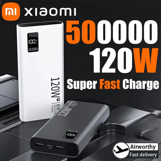 XIAOMI 120W Power Bank 50000mAh High Capacity Fast Charging Powerbank Portable Battery Charger For iPhone Samsung Huawei Hot Dropshipman