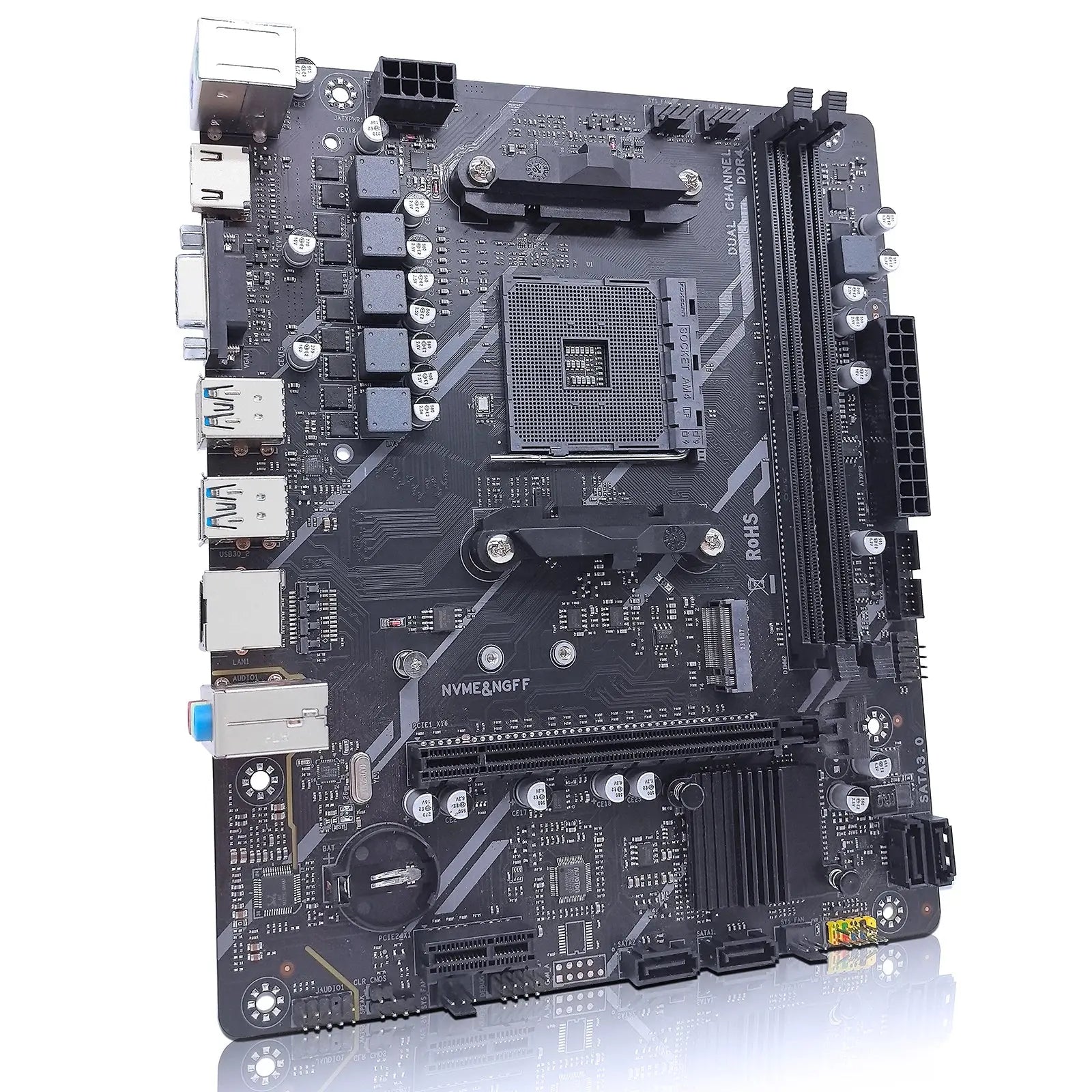 ZSUS A320 Motherboard Set Kit With Ryzen R5 2600 CPU DDR4 1*16GB 3200MHz memory AM4 Motherboard  M.2 NVME Dropshipman