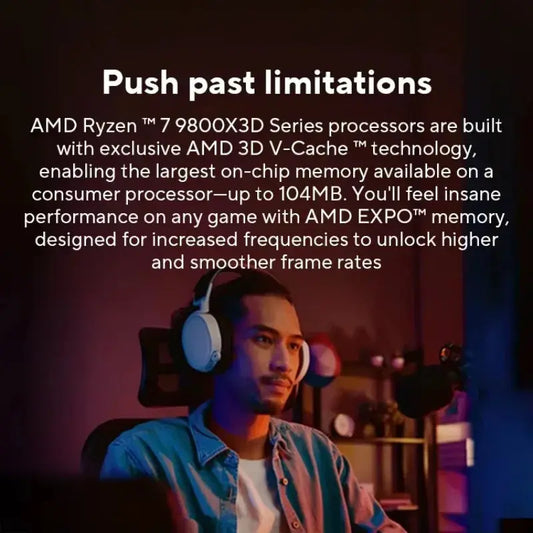 AMD Ryzen™ 7 9800X3D New Processor , 3D V-Cache 8C/16T 120W up to 5.2 GHz, L3=96M 100-100001084 Socket AM5 but without cooler Dropshipman
