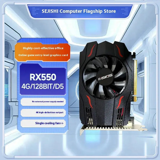 SEJISHI Video Card RX 550 4GB Graphics Cards 128Bit GDDR5 AMD GPU RX550 4GB Mining Gaming Card placa de video PCI-E 3.0X16 Dropshipman