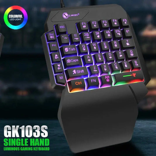 35keys One Handedly Single Hand Mini Gaming Keyboard Usb Ultra-slim Wired Backlight Keyboard for Laptop Desktop PC Smartphone Dropshipman