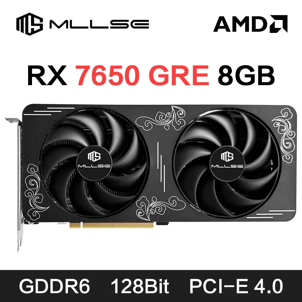 MLLSE AMD RX7650 GRE 8GB Gaming Graphics Card GDDR6 128Bit PCI-E 4.0×8 8Pin Radeon GPU Rx 7650 Game Video Card Placa De Video Dropshipman