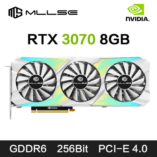 MLLSE Graphics Card RTX 3070 8GB Placa De Video NVIDIA GPU 12Pin GDDR6 256bit HDMI*1 DP*3 PCI-E 4.0 x16 Dropshipman