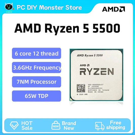 AMD Ryzen 5 5500 R5 5500 3.6GHz CPU Processor Dropshipman