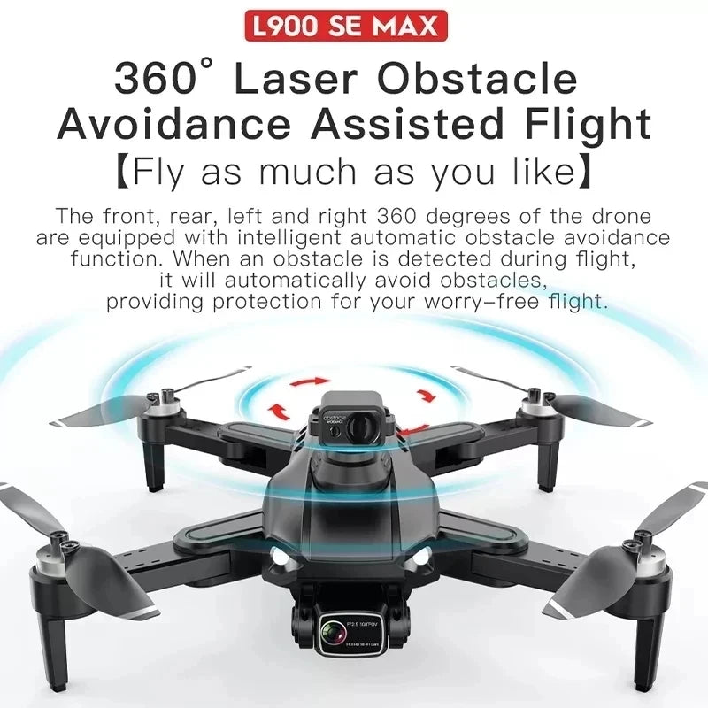 L900 Pro SE MAX GPS Drone 4K Professional Dual HD Camera 5G WIFI 360° Obstacle Avoidance Brushless Motor Rc FPV Quadcopter Dron Dropshipman