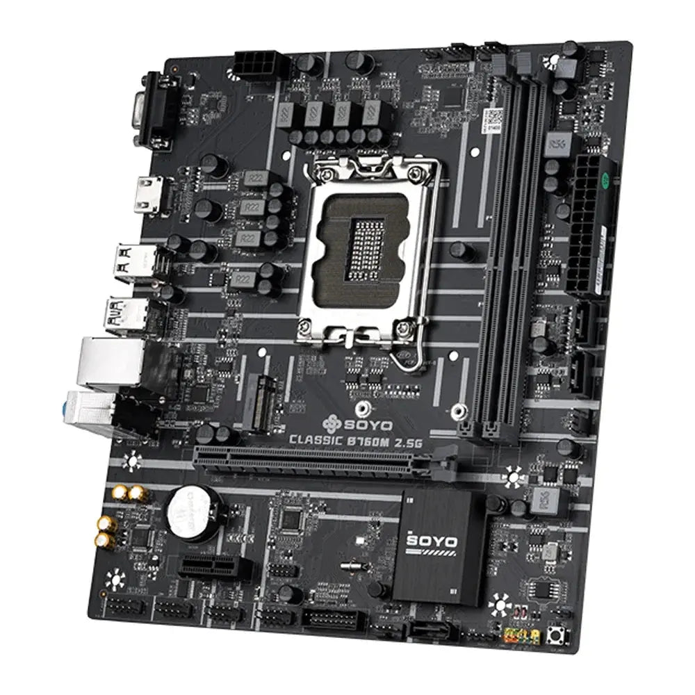 SOYO Classic B760M Motherboard with Intel Core i3 13100F CPU Processor Set Dual Channel DDR4 Gaming Motherboard for Desktop PC Dropshipman