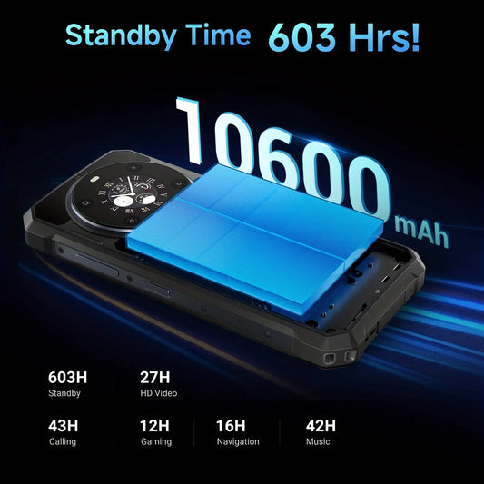 FOSSiBOT F109 5G Rugged Smartphone, Dual Screen, Up to 24GB RAM+256GB ROM, 10600mAh, 6.74" HD+ Display, 50MP Camera, Octa-Core, 5G Telefono Indistruttibile Unlock, Android 14, Dual SIM, NFC, Face ID Dropshipman