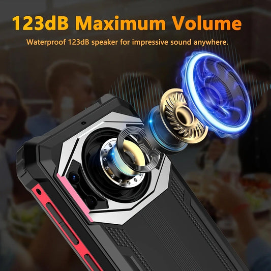 FOSSiBOT F101P smartphone with 10600mAh battery, 4GB+64GB, 5.45-inch FHD+ display, Octa Core, Android 13 smartphone, 24MP camera, large speaker, dual SIM card, IP68/IP69, 4G rugged smartphone Dropshipman